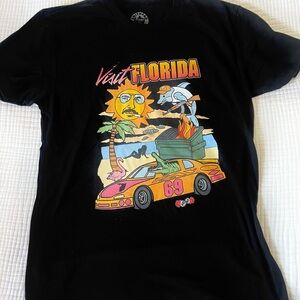 Graphic Black Tee with Florida Print